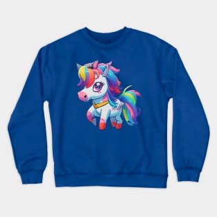 Pasture Playtime Kawaii Horse Adventure Crewneck Sweatshirt